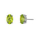 Gemma sterling silver stud earrings with green in combination shape image