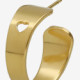 Sincerely gold-plated hoop earring with heart silhouette cover