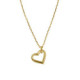 Sincerely gold-plated necklace with heart silhouette image