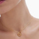 Sincerely gold-plated necklace with heart silhouette cover