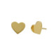 Pendientes pegado corazón bañados en Oro 18k image