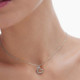 Sincerely rhodium-plated necklace with heart silhouette cover