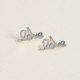 Me Enamora love pearl earrings in silver cover