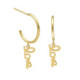 Me Enamora love pearl hoop earrings in gold plating