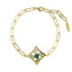 Paris gold-plated Emerald rhommbus shape bracelet image