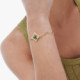 Paris gold-plated Emerald rhommbus shape bracelet cover