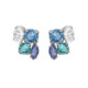 Lisbon rhodium-plated multicolor in blue tones earrings image
