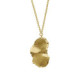 New York gold-plated satin-finish oval shape necklace image