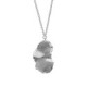 New York rhodium-plated satin-finish oval shape necklace image