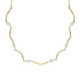 Milan gold-plated waves shape necklace with pearls image
