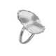 New York rhodium-plated satin-finish oval shape ring image