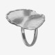 New York rhodium-plated satin-finish oval shape ring cover