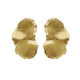 Pendientes oval irregular textura satinada bañados en oro en oro image