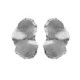 New York rhodium-plated satin-finish oval shape earrings image