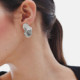 New York rhodium-plated satin-finish oval shape earrings cover