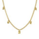 London gold-plated curb chain necklace with rectangle charms image