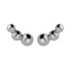 Copenhagen rhodium-plated triple spheres earrings image