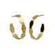 Tokyo gold-plated flat waves 20 mm hoop earrings image