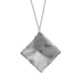 New York rhodium-plated satin-finish rhombus shape necklace image