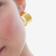 New York gold-plated satin-finish hoop earrings cover