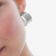 New York rhodium-plated satin-finish hoop earrings cover
