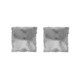 New York rhodium-plated satin-finish square shape earrings image