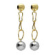 Copenhagen gold-plated irregular chain earrings with a sphere image
