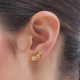 Copenhagen gold-plated triple spheres earrings cover