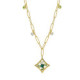 Paris gold-plated Emerald rhommbus shape necklace image