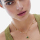 Paris gold-plated Emerald rhommbus shape necklace cover