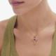 Paris gold-plated Amethyst cross shape necklace cover