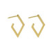 Paris gold-plated rhommbus hoop earrings image