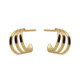 Milan gold-plated triple hoop earrings image