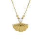 Tokyo gold-plated shell shape necklace with a pearl image
