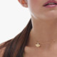 Tokyo gold-plated shell shape necklace with a pearl cover