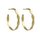 Tokyo gold-plated flat waves 30 mm hoop earrings image