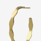 Tokyo gold-plated flat waves 30 mm hoop earrings cover