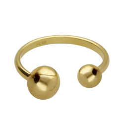 Copenhagen gold-plated spheres open ring
