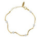 Milan gold-plated waves shape bracelet with pearls