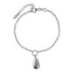 Eterna rhodium-plated drop adjustable bracelet