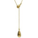Eterna gold-plated doble drop tie necklace image