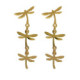 Bliss gold-plated dragonfly long earrings image