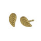 Bliss gold-plated leaf stud earrings image