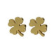 Bliss gold-plated clover stud earrings image
