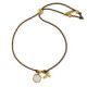 Honey gold-plated bee shape and rhombus with mother of pearls bracelet image