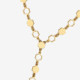 Honey gold-plated hexagonal shape tie necklace cover