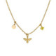 Honey gold-plated bee, hexagonal and crystal shape necklace image