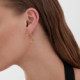 Honey gold-plated hexagonals silhouettes hoop earrings cover