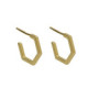 Honey gold-plated hexagonal hoop earrings image