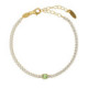 Ryver gold-plated row of zircons and Chrysolite crystal bracelet image